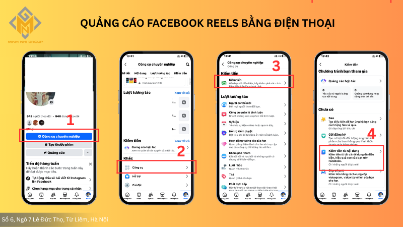 Hướng dẫn các bước quảng cáo reels bằng điện thoại