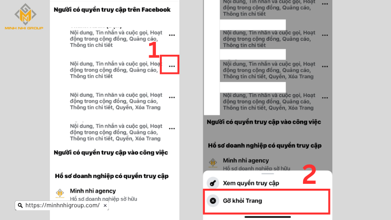 Chọn tài khoản muốn khoá quyền quản trị