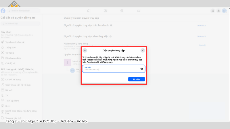 Nhập mật khẩu để xác nhận