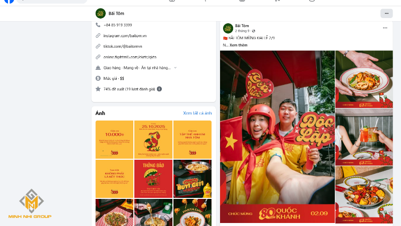 Mẫu content của Bãi Tôm