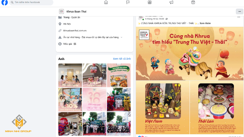 Mẫu content chia sẻ kiến thức của Khrua Baan Thai