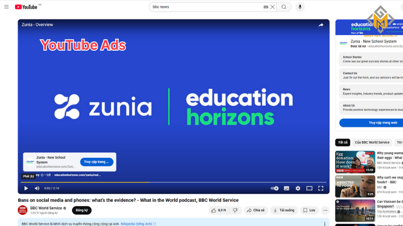 Quảng cáo Youtube