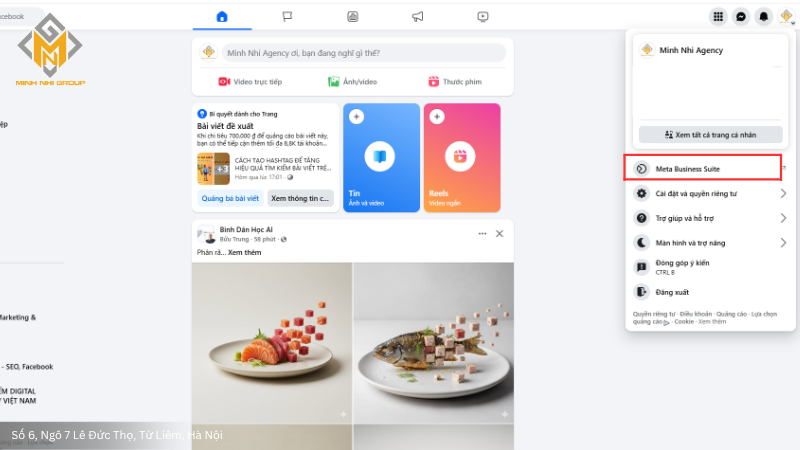 Truy cập Meta Businees Suite